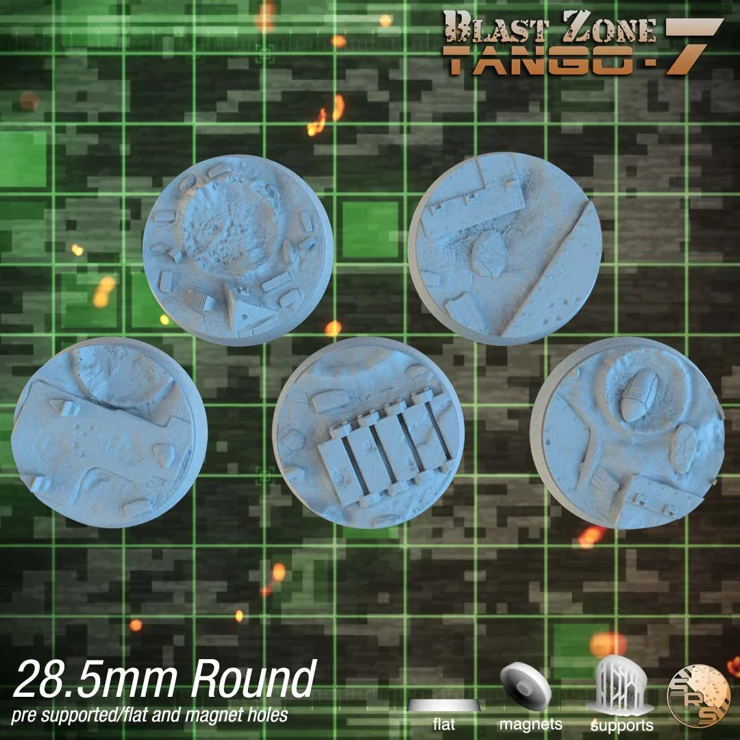 Warzone Circle Resin Bases | Battlefield Debris for 40k, Astra Militarum, Wargaming