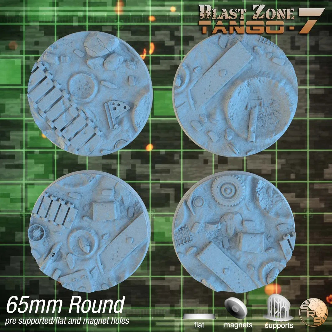 Warzone Circle Resin Bases | Battlefield Debris for 40k, Astra Militarum, Wargaming