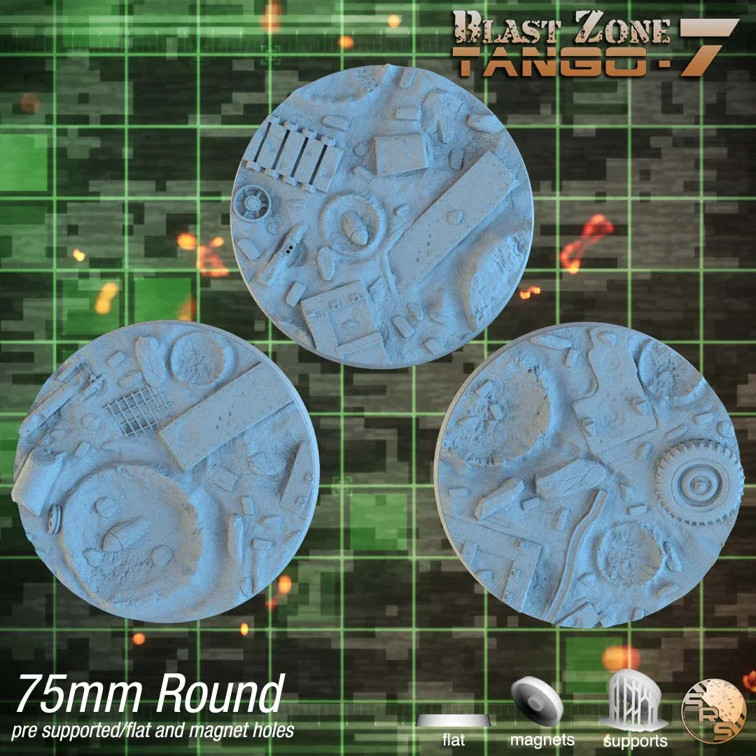 Warzone Circle Resin Bases | Battlefield Debris for 40k, Astra Militarum, Wargaming