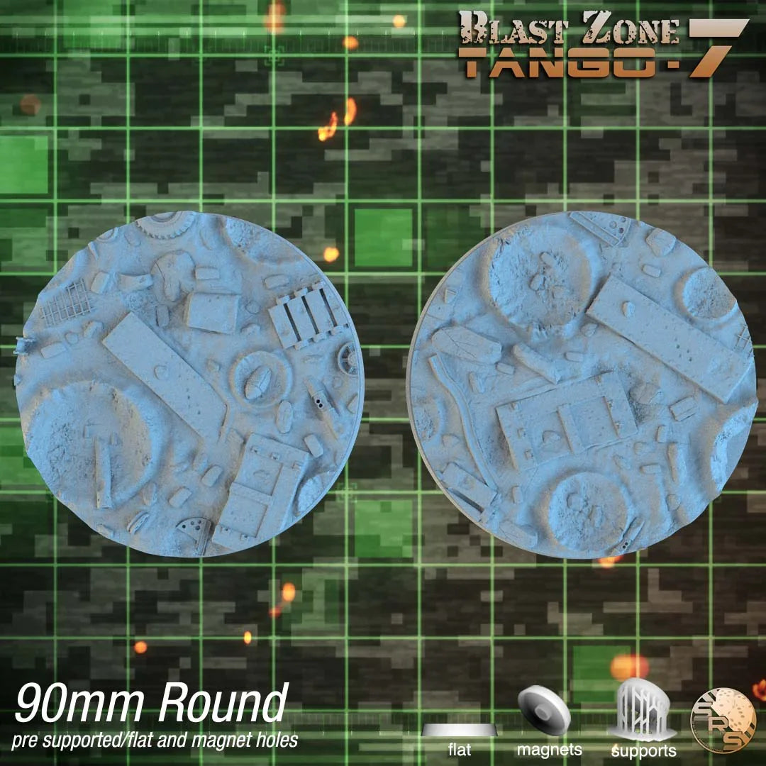 Warzone Circle Resin Bases | Battlefield Debris for 40k, Astra Militarum, Wargaming