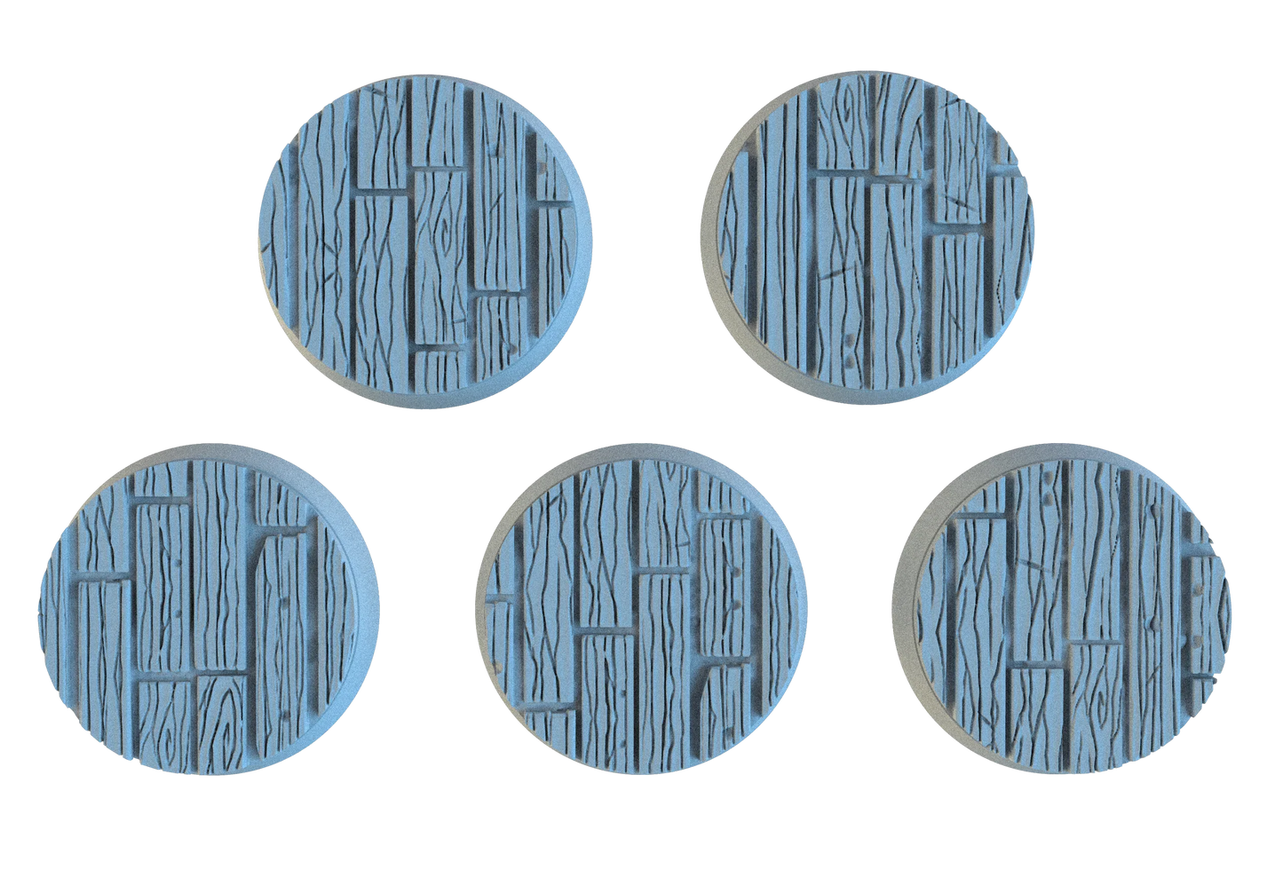 Wooden Floor Circle Resin Bases | Tavern & Castle for D&D, Warhammer, Wargaming