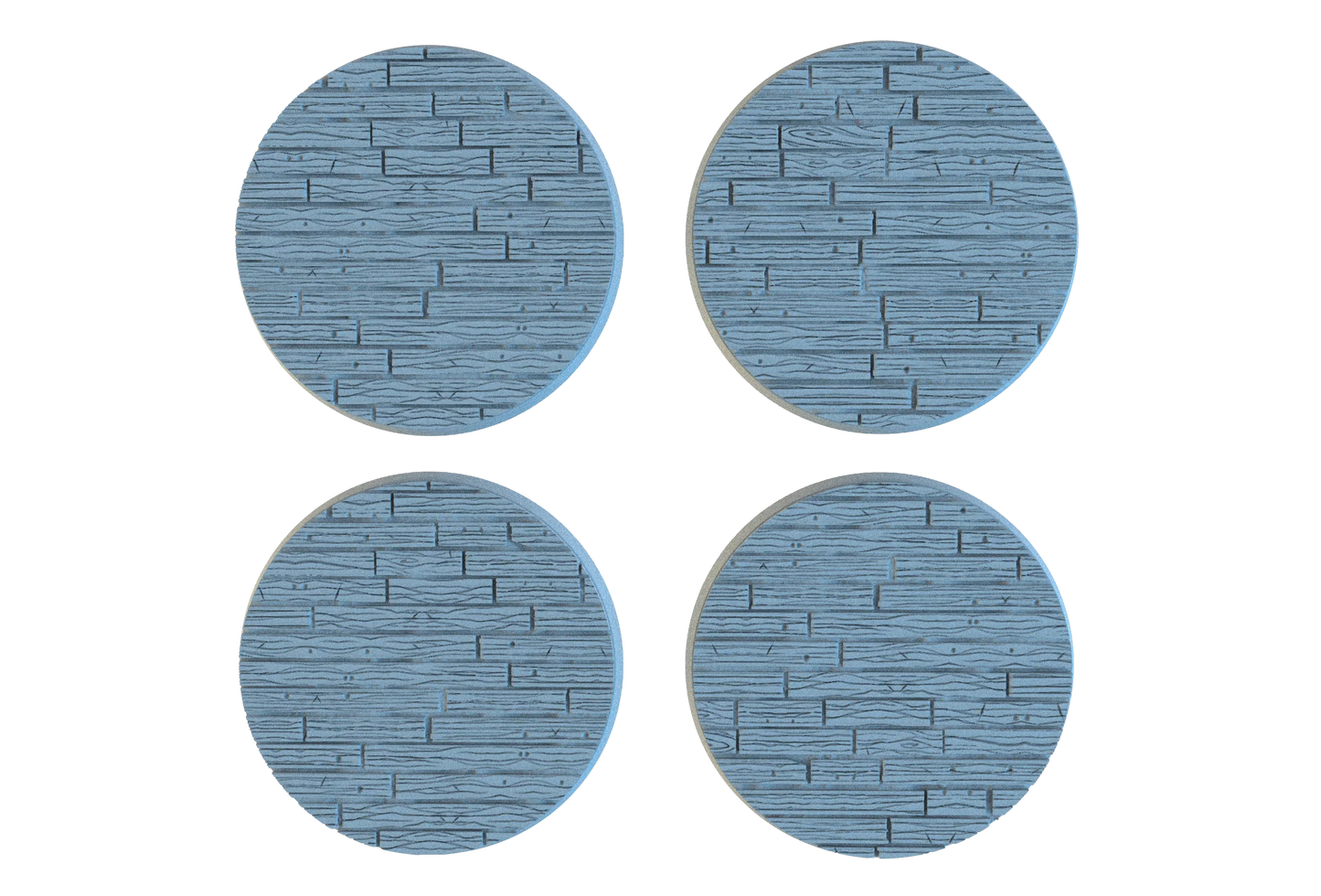 Wooden Floor Circle Resin Bases | Tavern & Castle for D&D, Warhammer, Wargaming