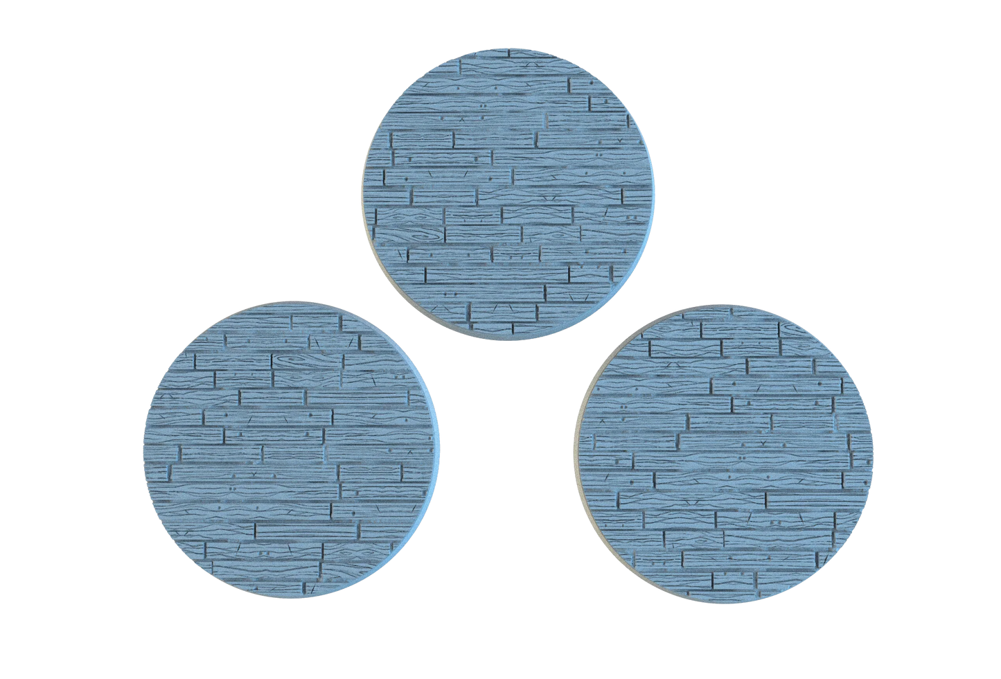 Wooden Floor Circle Resin Bases | Tavern & Castle for D&D, Warhammer, Wargaming